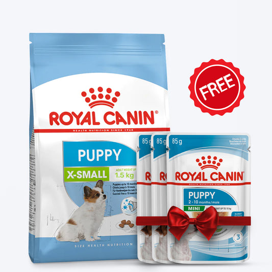 Royal Canin X- Small Puppy Dry Food For Dogs - 1.5 Kg - Heads Up For Tails