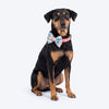 HUFT Personalised Bloomscape Collar With Bow Tie For Dog - Peach - Heads Up For Tails