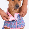 HUFT Jaipuri Phool Block-Printed Jacket For Dog - Blue & Pink