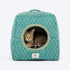 HUFT Jaipuri Gul Block-Printed Tent For Cat - Green & Blue