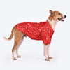 HUFT Customised Laal Jaal Brocade Sherwani For Dog & Cat - Red