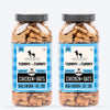 HUFT Yummy In My Tummy Chicken & Oats Gluten-Free Dog Biscuits, Low-Calorie Oven-Baked Treats for Dogs, 100% Human-Grade Ingredients - Heads Up For Tails