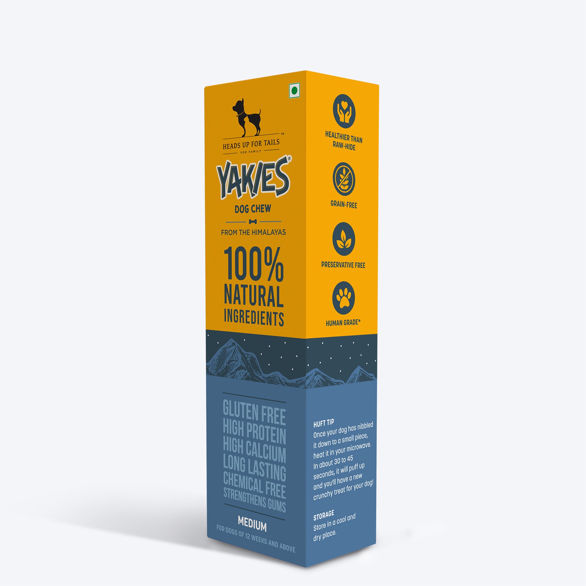 HUFT Yakies Vegetarian Natural Chew Bone - Old GS - Heads Up For Tails