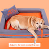 HUFT Royal Snooze Bed for Dog - Grey & Orange - Heads Up For Tails