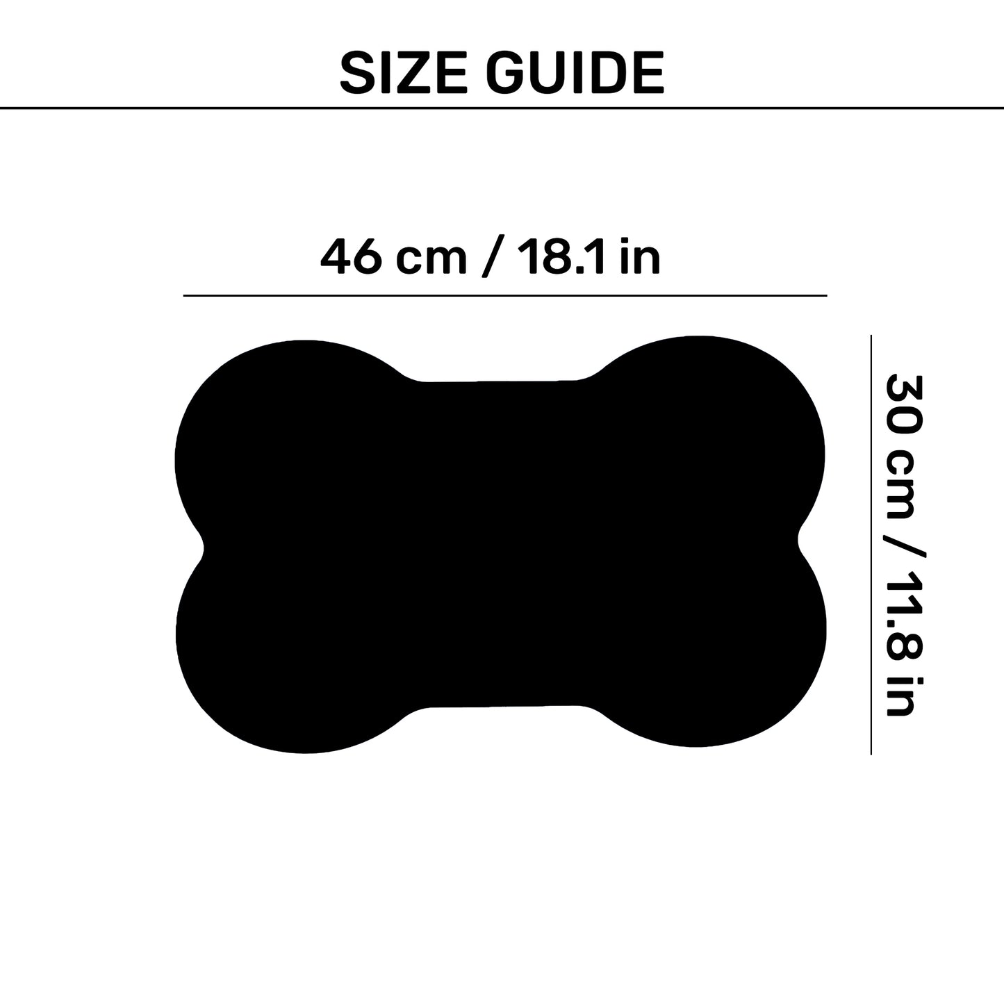 HUFT Anti Spill Bone Shape Bowl Mat For Dog & Cat - Red - Heads Up For Tails