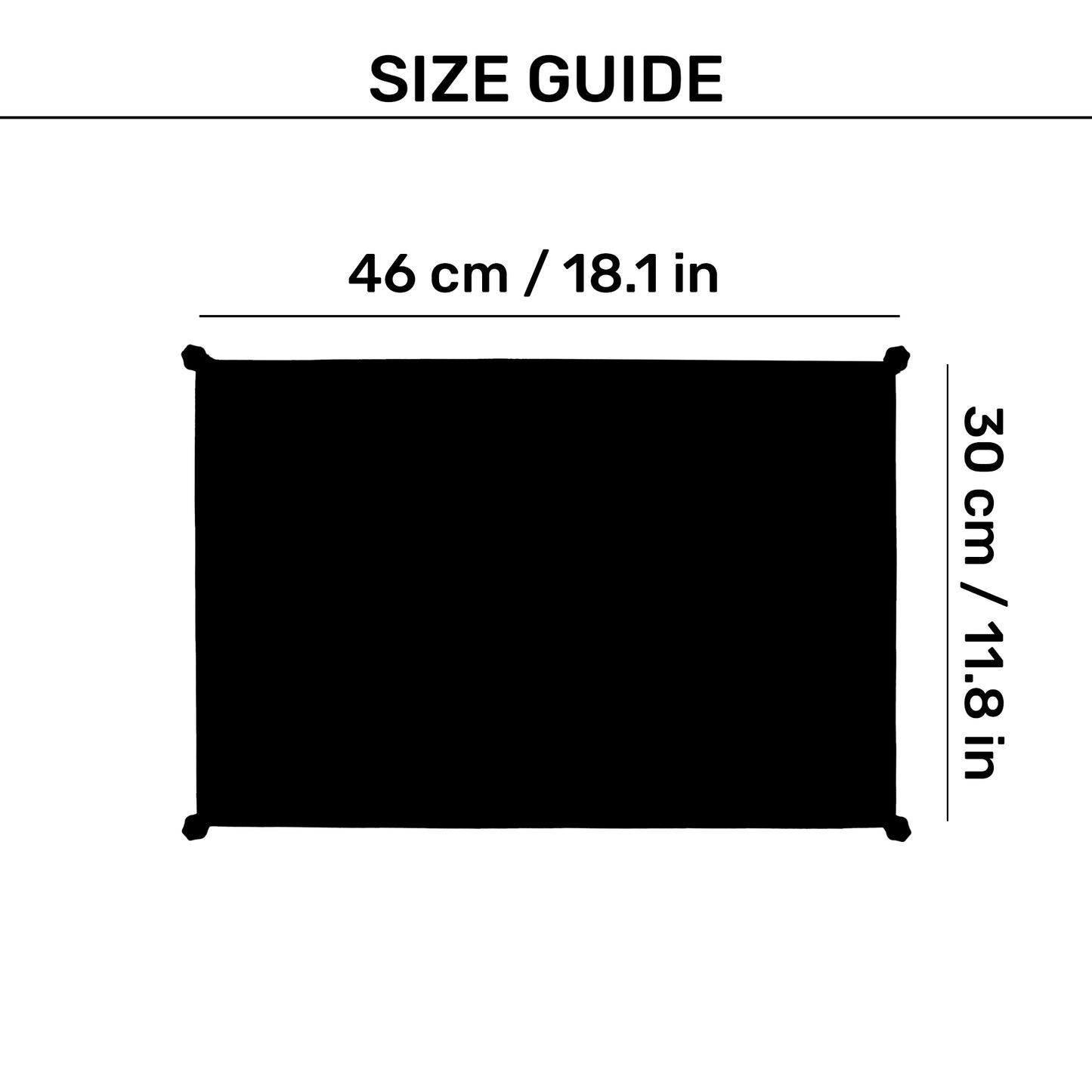 HUFT Anti Spill Rectangle Bowl Mat For Dog & Cat - Red - Heads Up For Tails