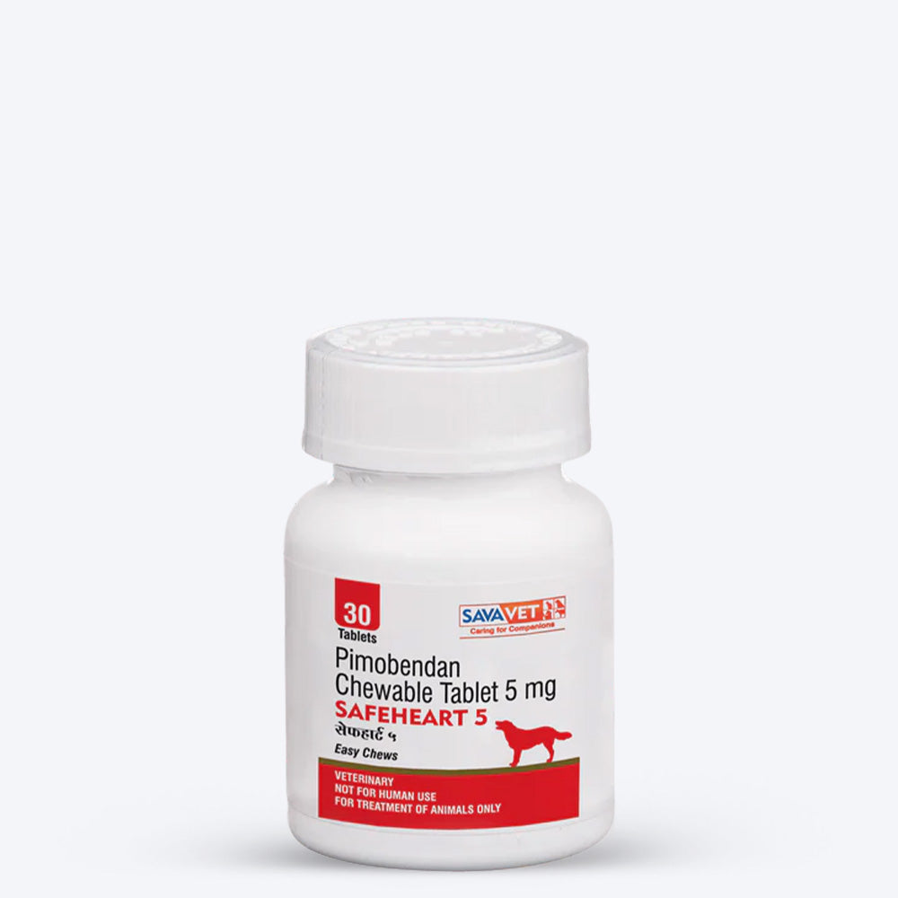 Savavet Safeheart 5 Pimobendane Chewable Tablets For Dog - 5 mg - 30 Tablets - Heads Up For Tails