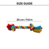 TLC 2 Knot Rope Toy For Dog - Multicolor - Heads Up For Tails