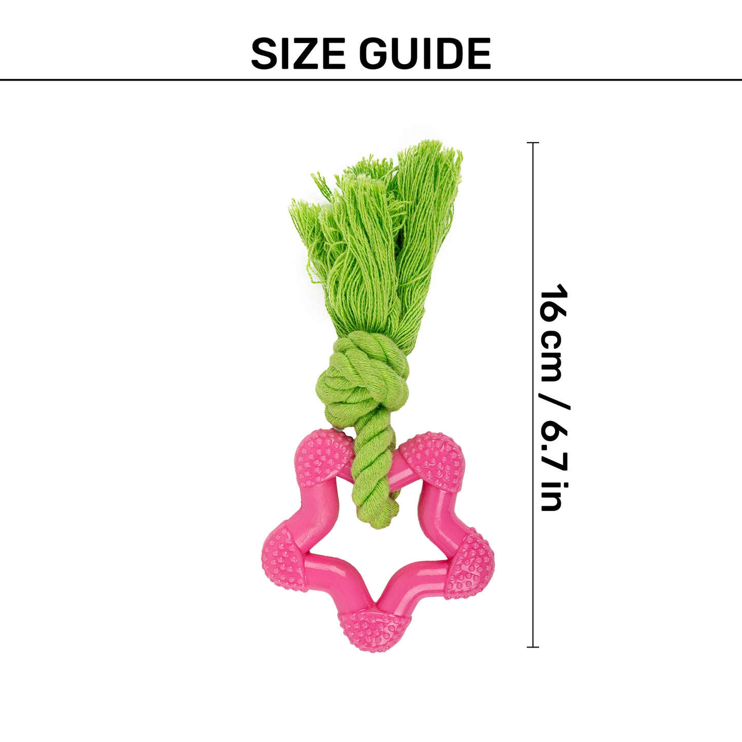 TLC Star Teether Chew Toy For Dog - Assorted - Heads Up For Tails