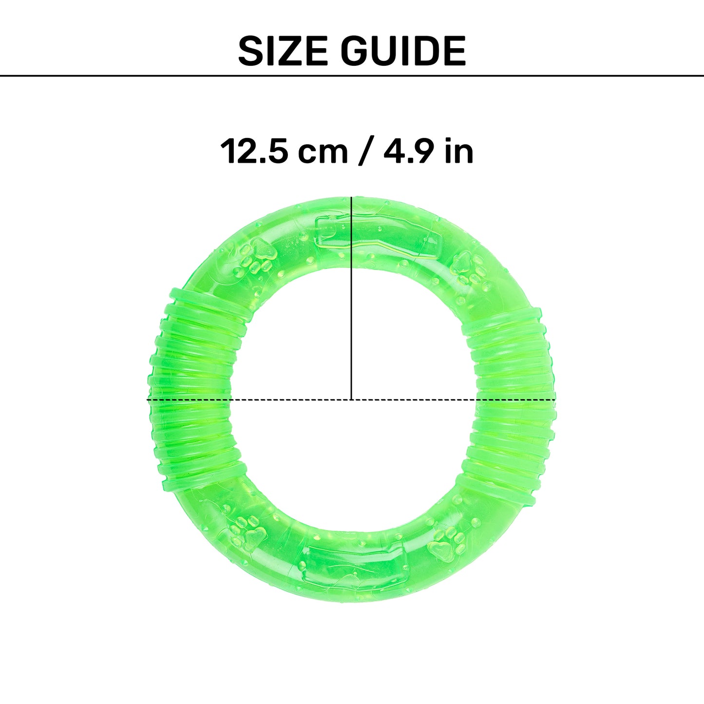 TLC Chew Ring Toy For Dog - Green - Heads Up For Tails