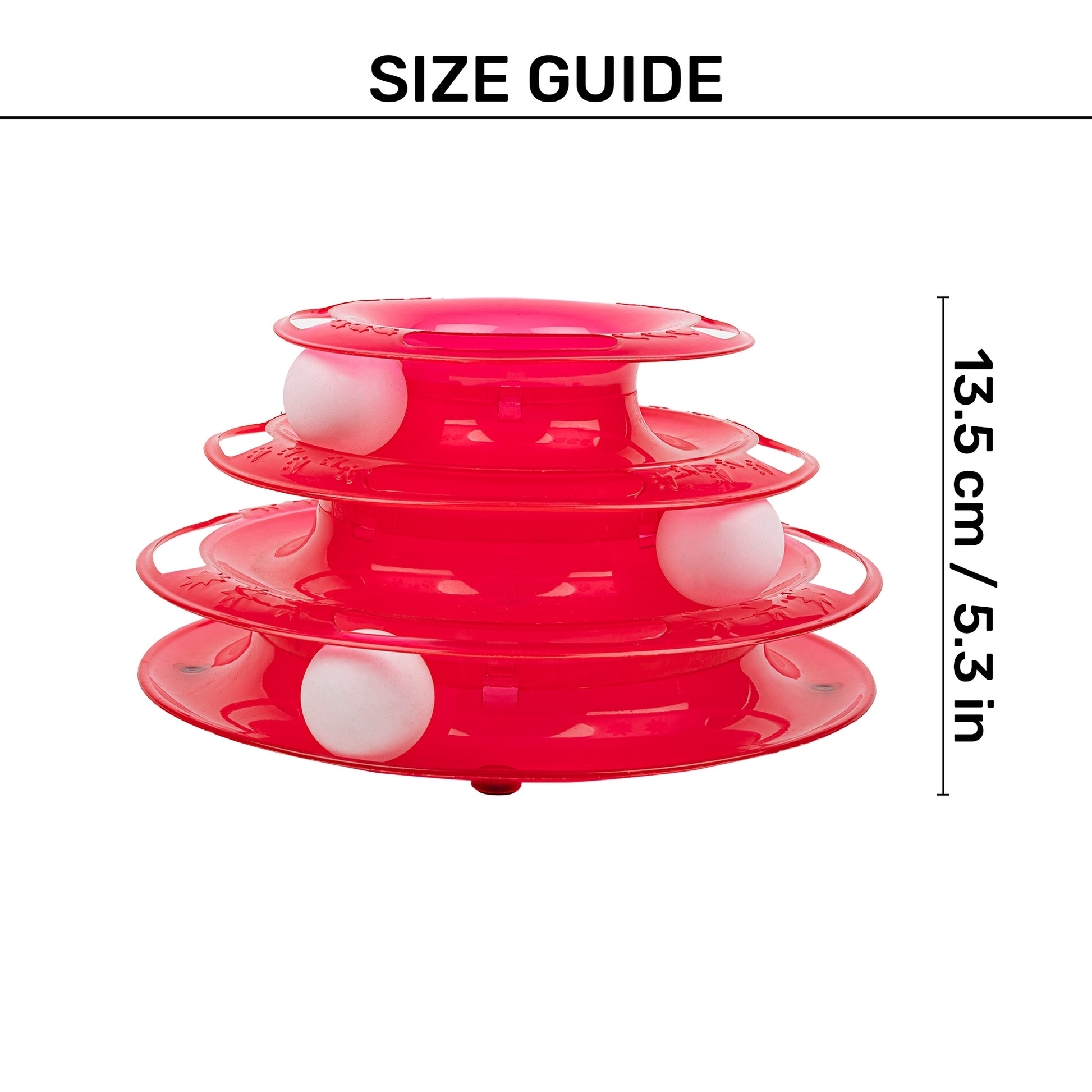 TLC Tower Of Tracks Interactive Toy For Cat - Red - Heads Up For Tails