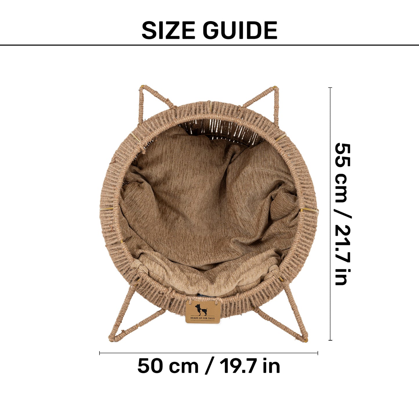 HUFT Feline Rest Chair With Cushion For Cat - Brown - Heads Up For Tails