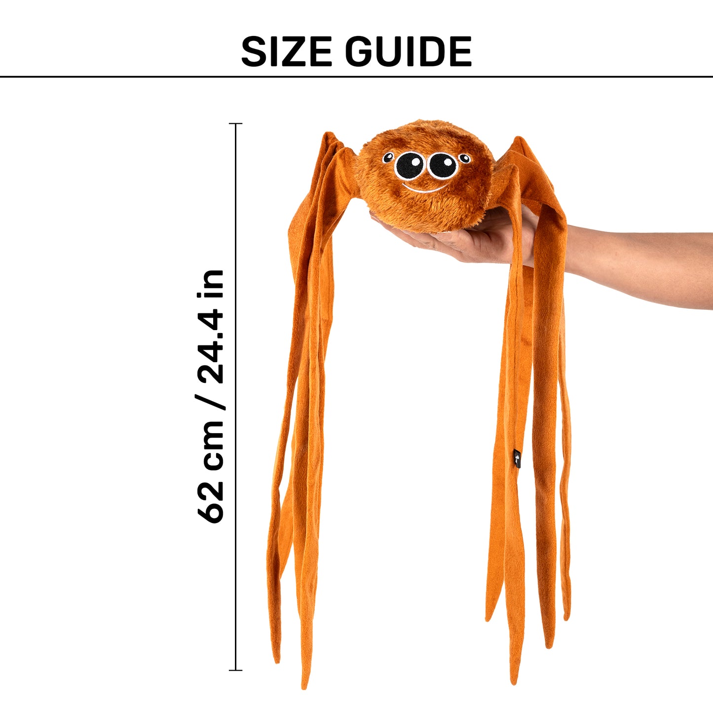 HUFT Webby Long-Legs Plush Toy For Dog - Brown - Heads Up For Tails