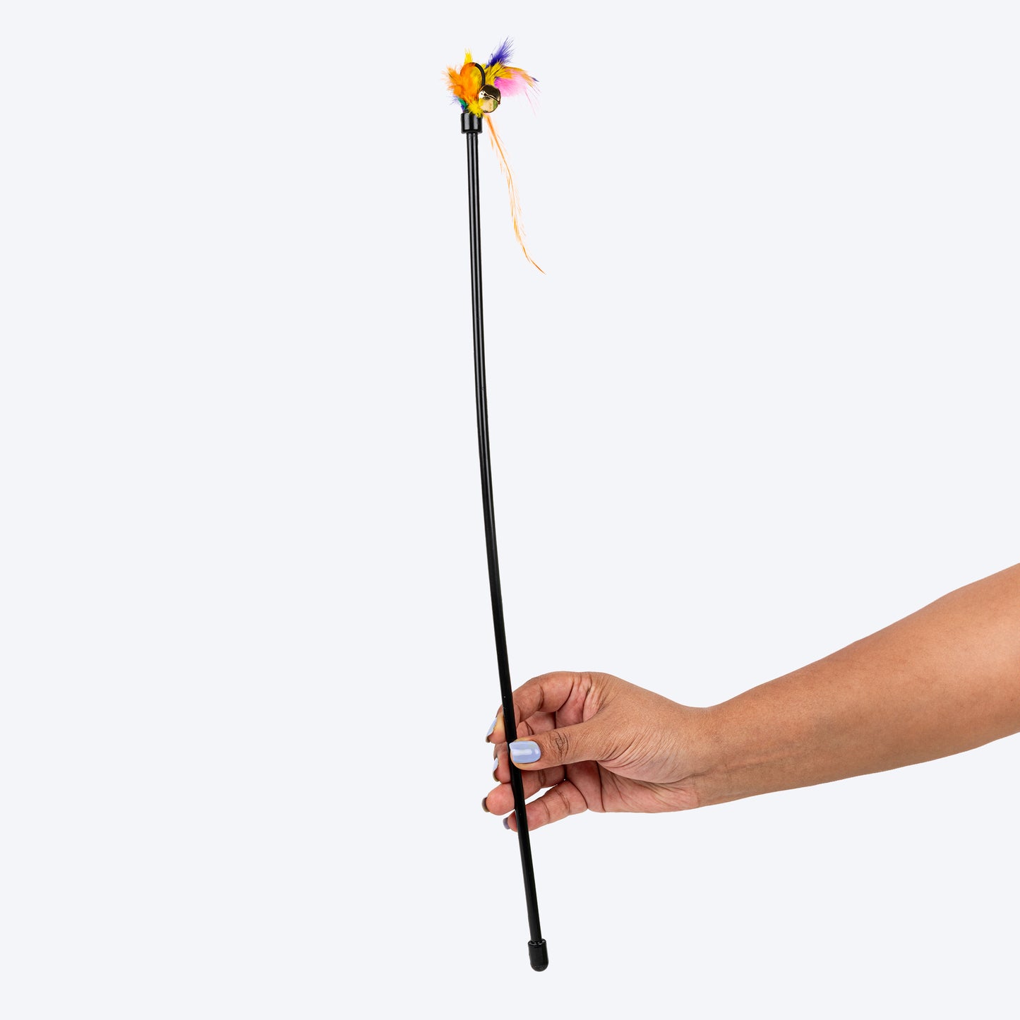 TLC Playing Cat Wand Toy With Feathers - Multicolor - Heads Up For Tails