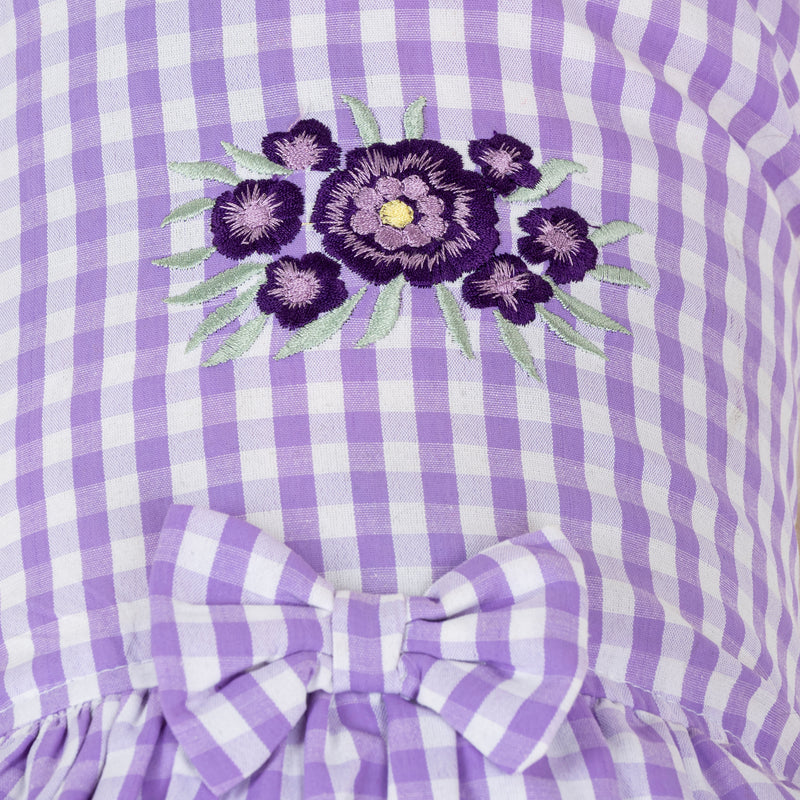 HUFT Go Gingham Dress For Dog - Purple - Heads Up For Tails