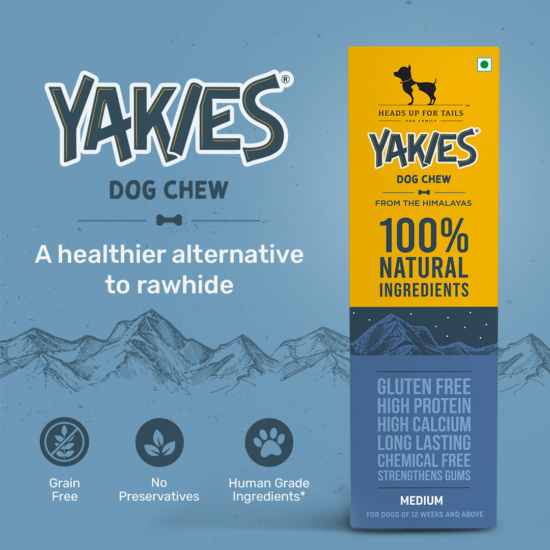 HUFT Yakies Vegetarian Natural Chew Bone - Old GS - Heads Up For Tails