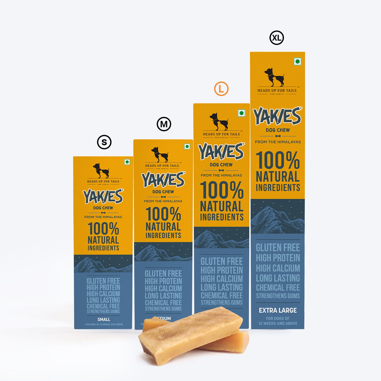 HUFT Yakies Vegetarian Natural Chew Bone - Old GS - Heads Up For Tails
