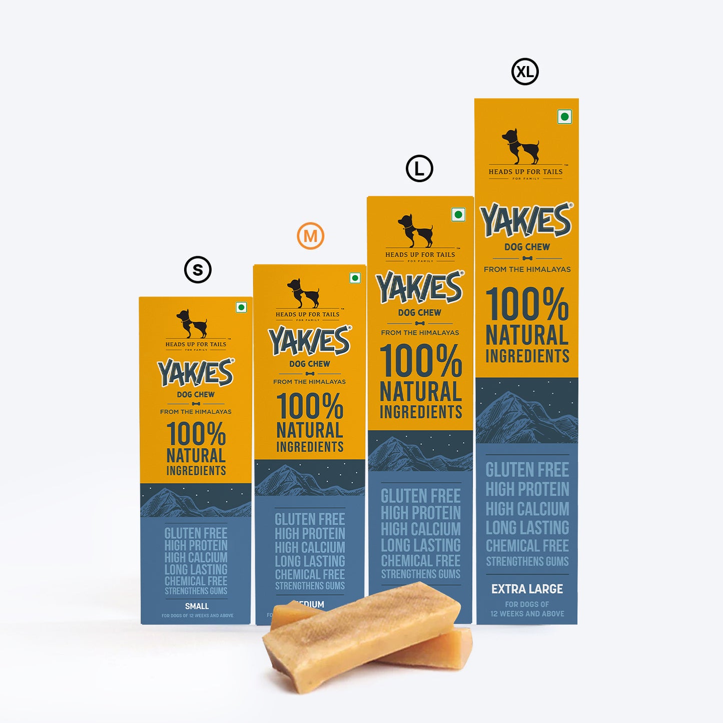 HUFT Yakies Vegetarian Natural Chew Bone - Old GS - Heads Up For Tails