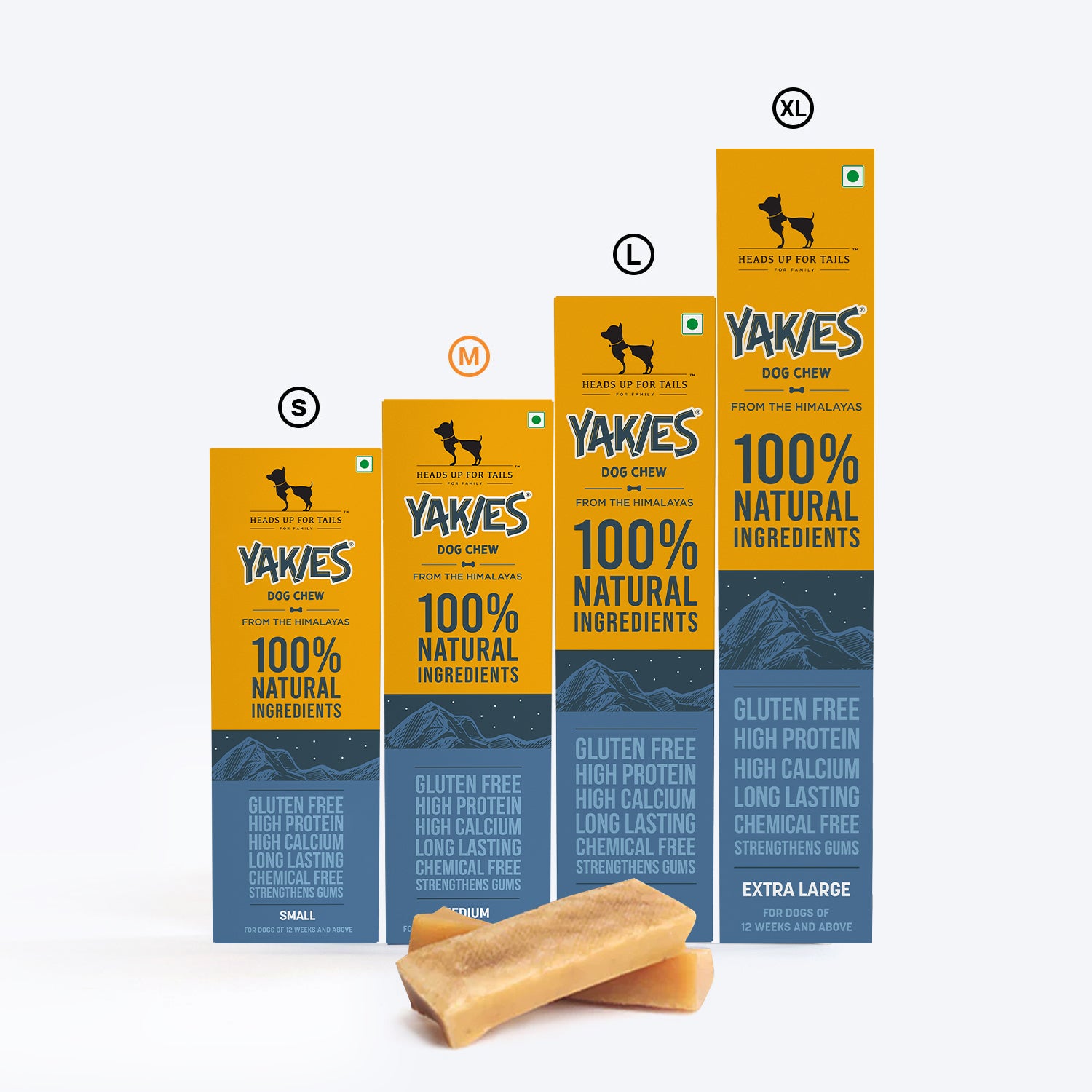 HUFT Yakies Vegetarian Natural Chew Bone - Old GS - Heads Up For Tails