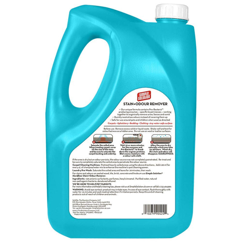 Bramton Simple Solution Stain & Odor Remover for Dogs - 4 Litre