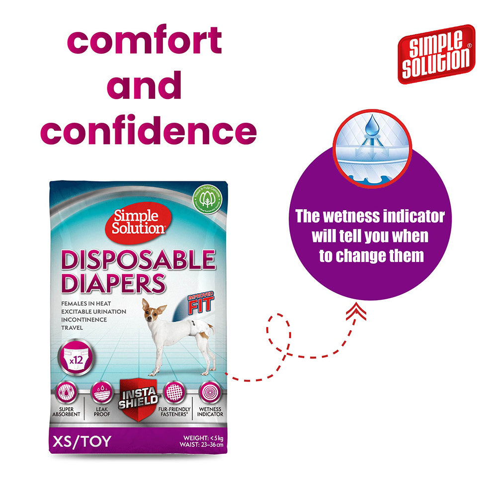 Bramton Simple Solution Disposable Diapers - Pack of 12 (In multiple sizes) - Heads Up For Tails