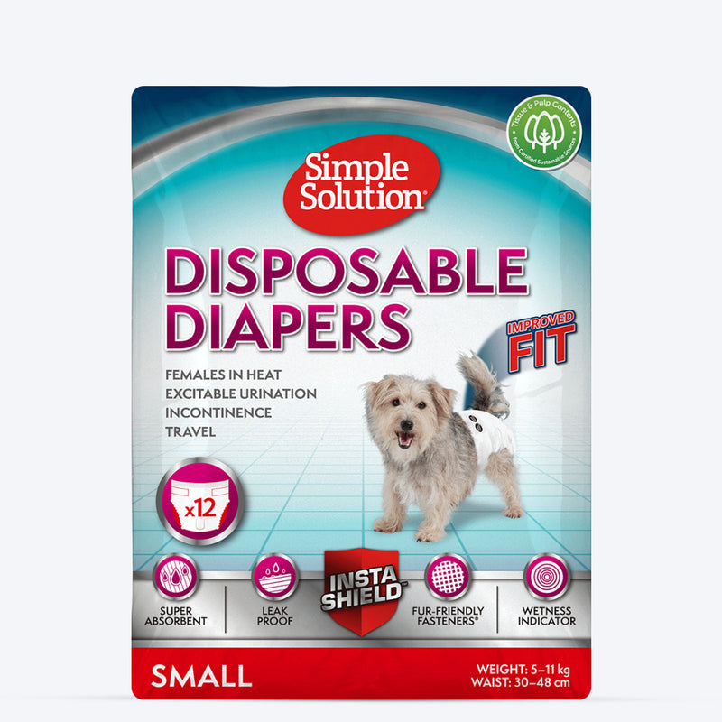 Bramton Simple Solution Disposable Diapers - Pack of 12 (In multiple sizes) - Heads Up For Tails