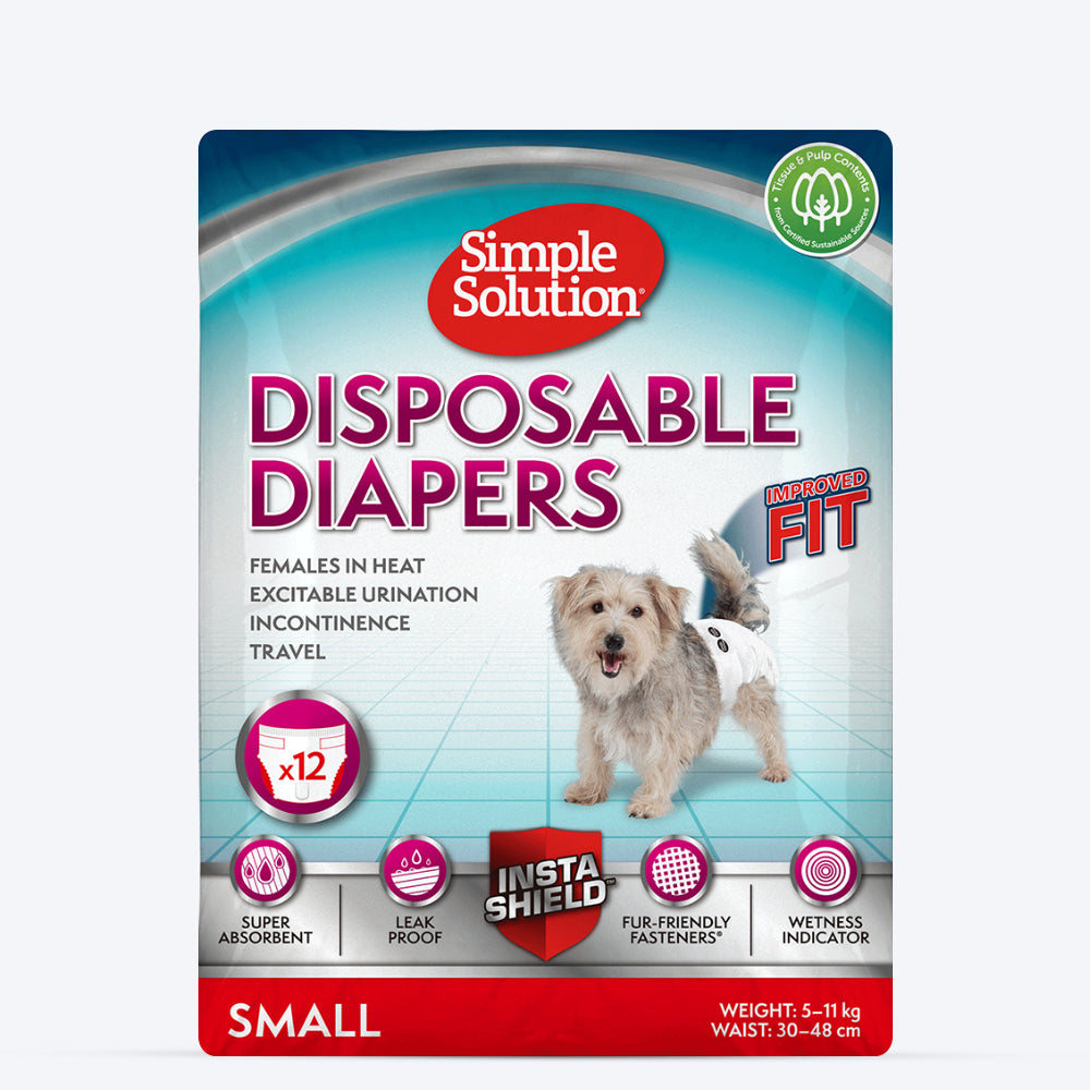 Bramton Simple Solution Disposable Diapers - Pack of 12 (In multiple sizes) - Heads Up For Tails