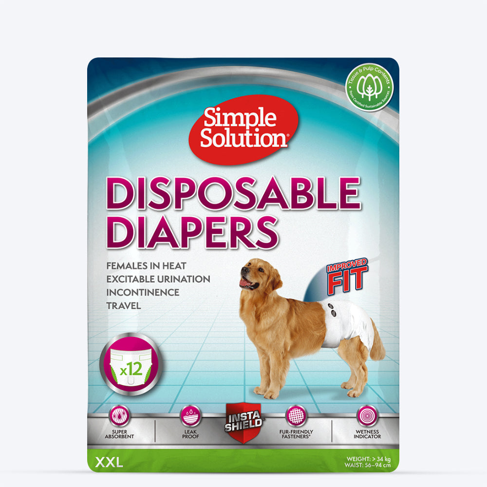 Bramton Simple Solution Disposable Diapers - Pack of 12 (In multiple sizes) - Heads Up For Tails