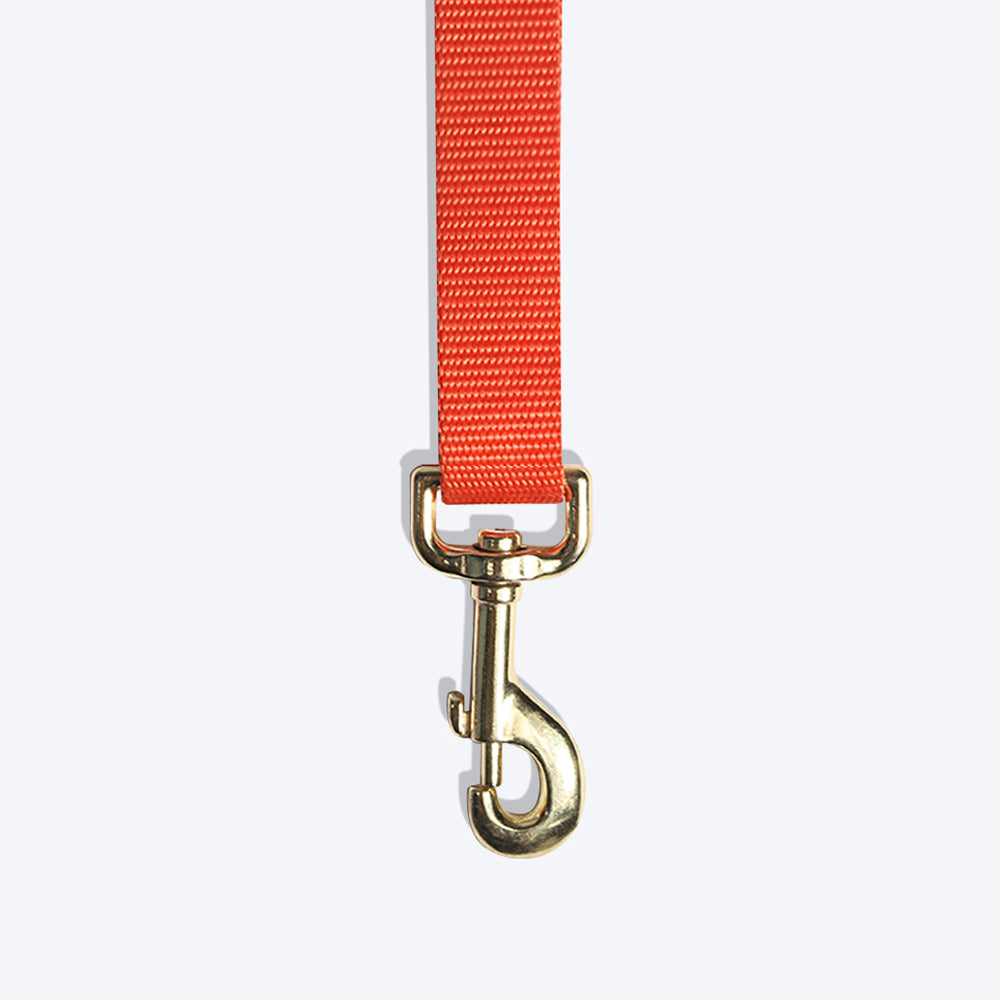 HUFT Adjustable Nylon Dog Leash - Orange (Can be Personalised) - 1.7 m - Heads Up For Tails