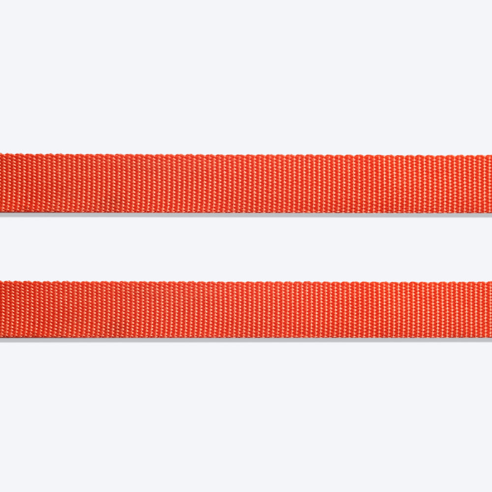 HUFT Adjustable Nylon Dog Leash - Orange (Can be Personalised) - 1.7 m - Heads Up For Tails