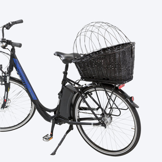 Trixie Bicycle Black Basket for Wide Bike Racks Hold Upto 8 kg - 55 X 35 X 49 cm - Heads Up For Tails