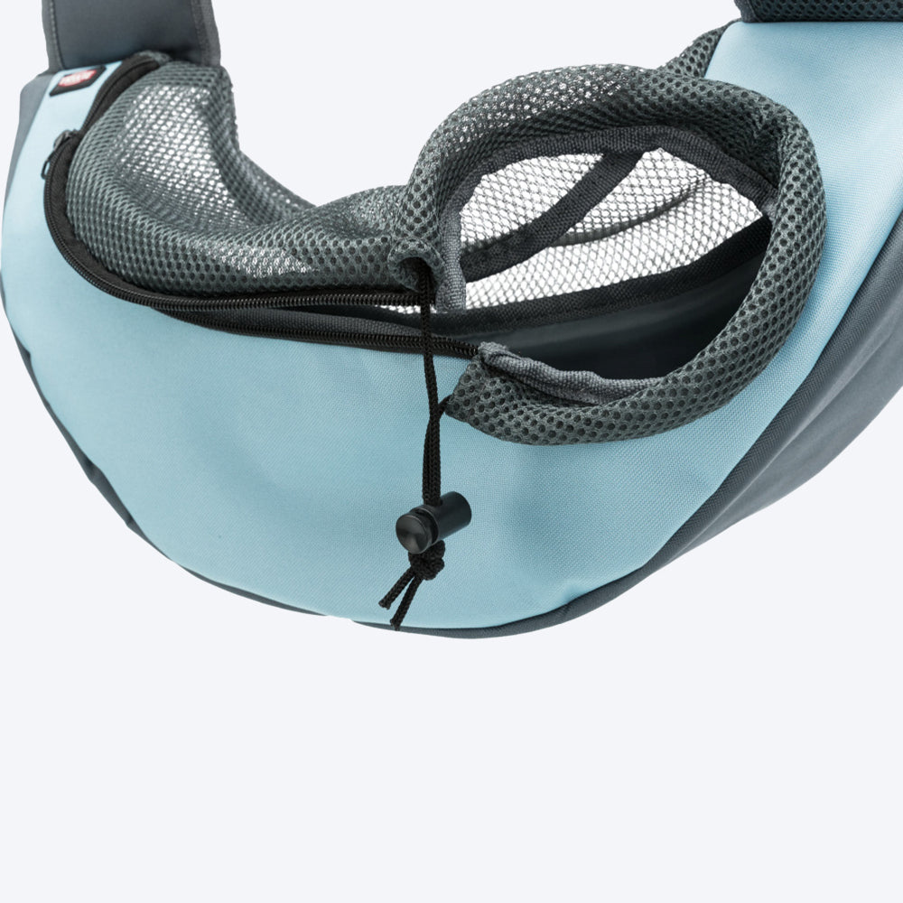 Trixie Sling Front Bag, Light Grey/Light Blue - Heads Up For Tails