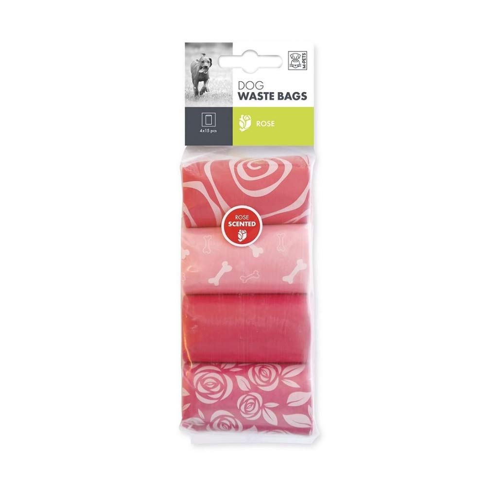 M-PETS Dog Waste Pick Up Bags - 60 Bags - Heads Up For Tails