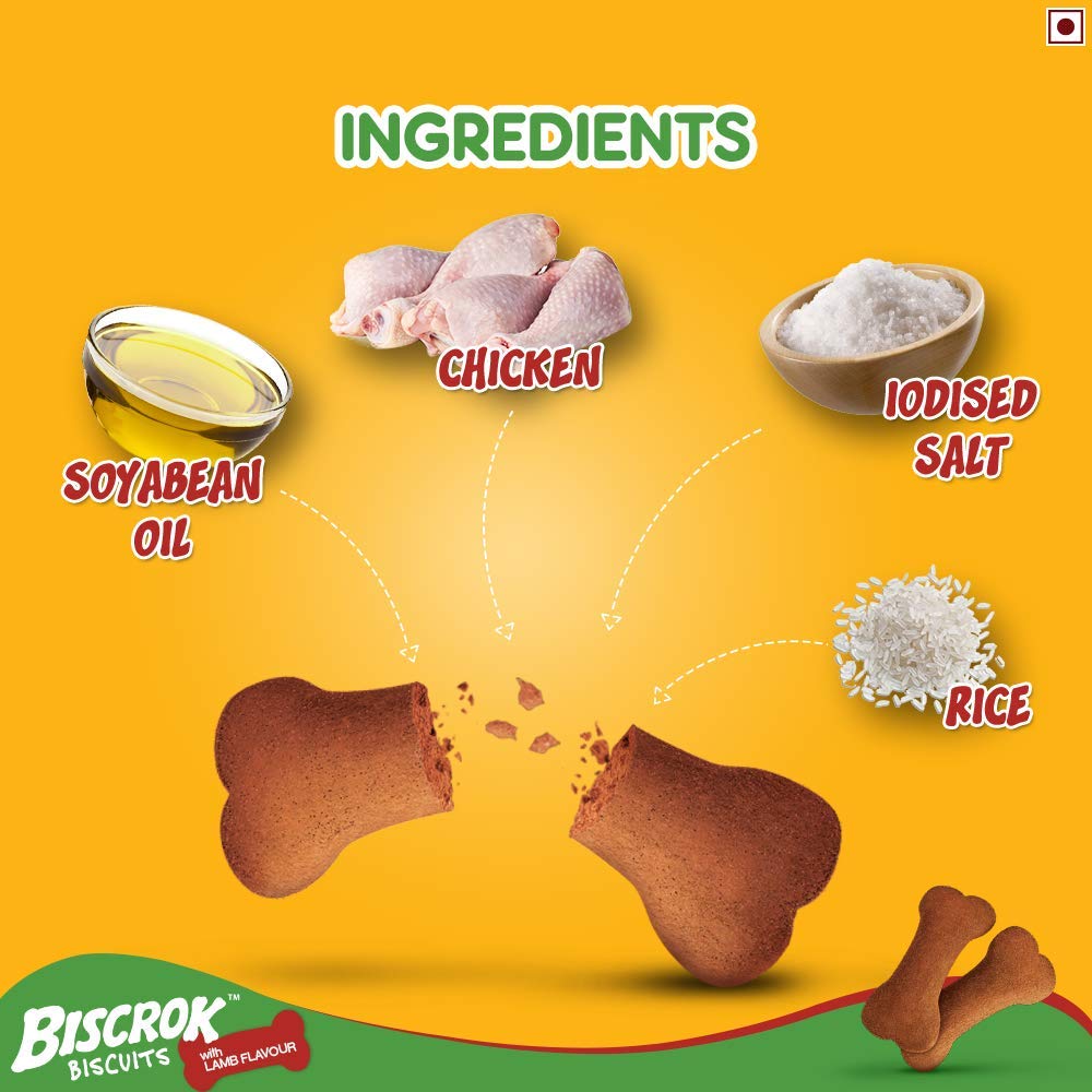 Pedigree Lamb Biscrok Biscuits for Dogs - 500 gm - Heads Up For Tails