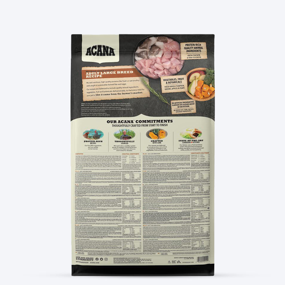 Acana Large Breed Adult Dry Dog Food - Heads Up For Tails