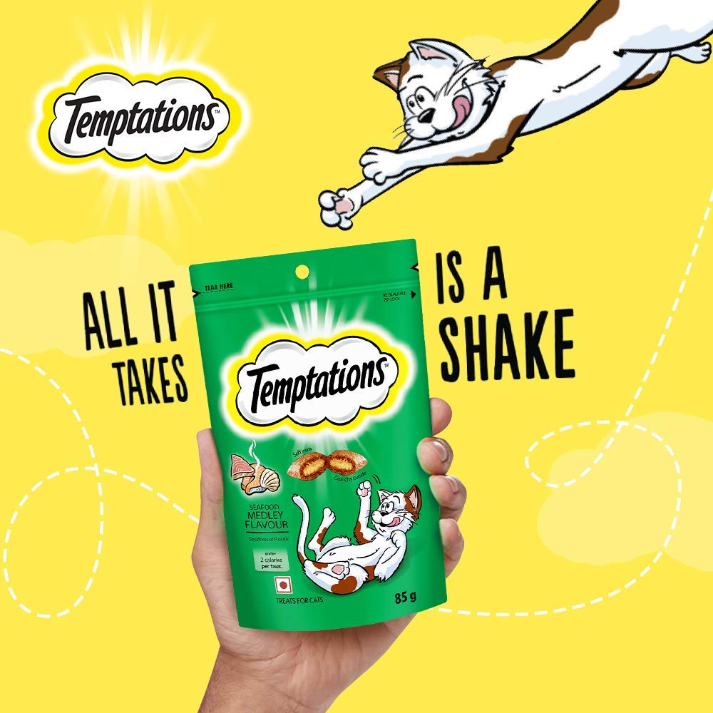 Temptations Cat Treat Seafood Medley - 85g - Heads Up For Tails
