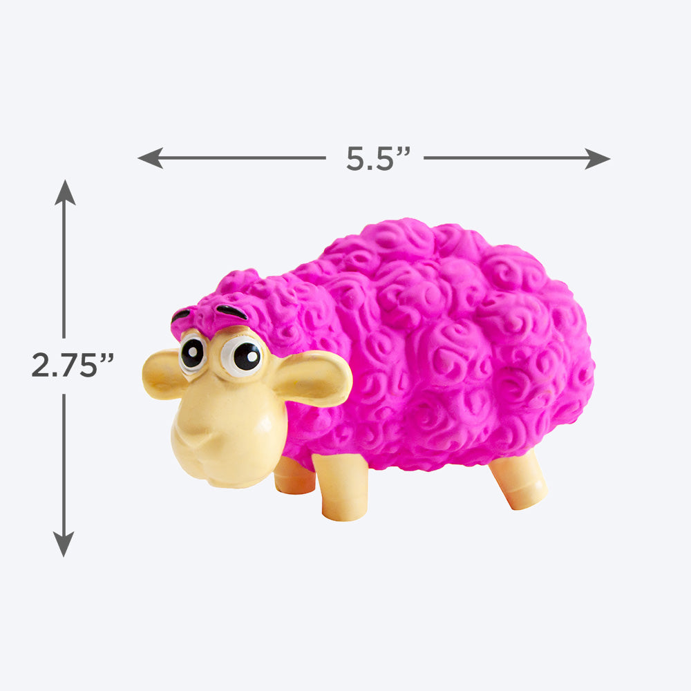 Outward Hound Tootiez Sheep Slide Latex Interactive Dog Toy - Pink - Heads Up For Tails
