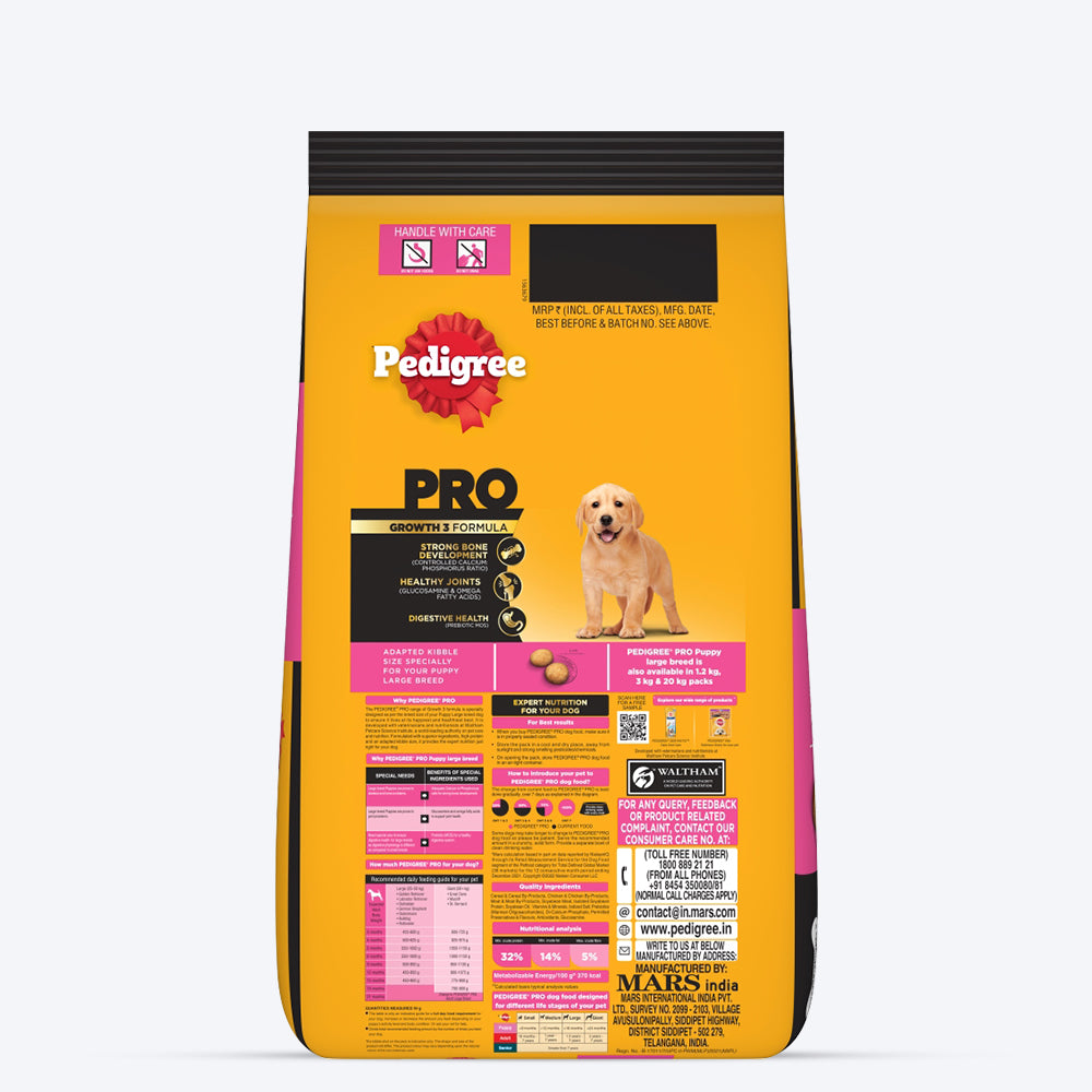 Pedigree PRO Expert Nutrition Dry Dog Food For Large Breed Puppy (3-18 Months)-10