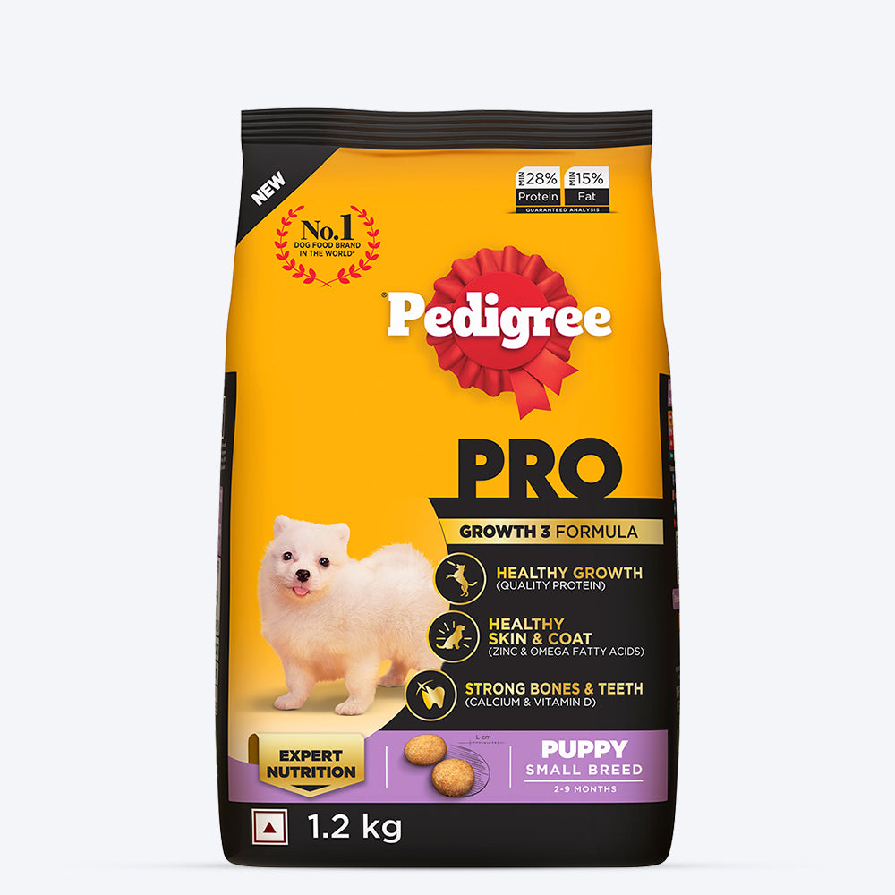 Pedigree PRO Expert Nutrition Small Breed (2-9 Months) Dry Puppy Food - Heads Up For Tails