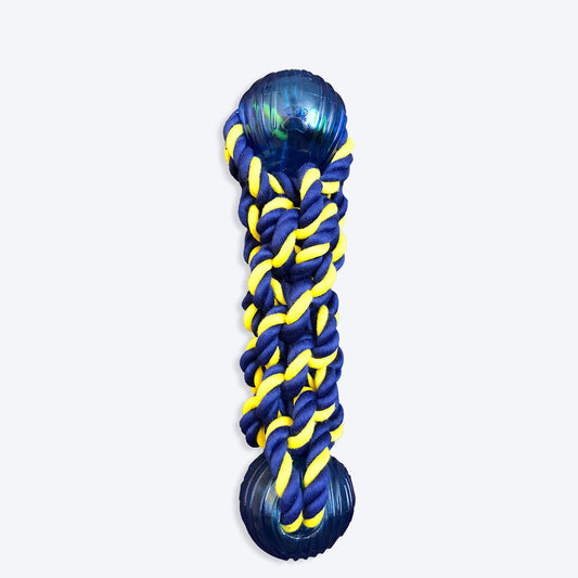 Petsport Braided Knot Tug Rope Dog Toy With 2 TPR Balls - 24 cm - Heads Up For Tails