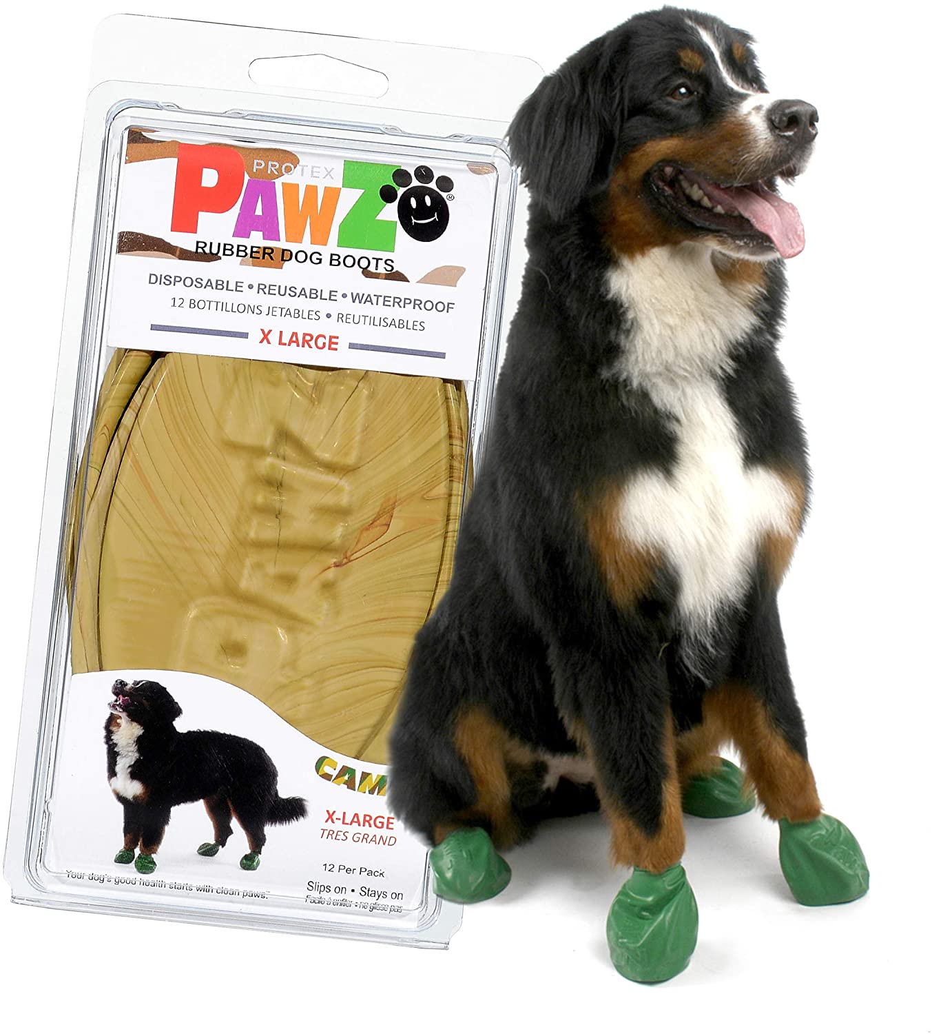 Protex Pawz Camo - Disposable Dog Boots - Heads Up For Tails