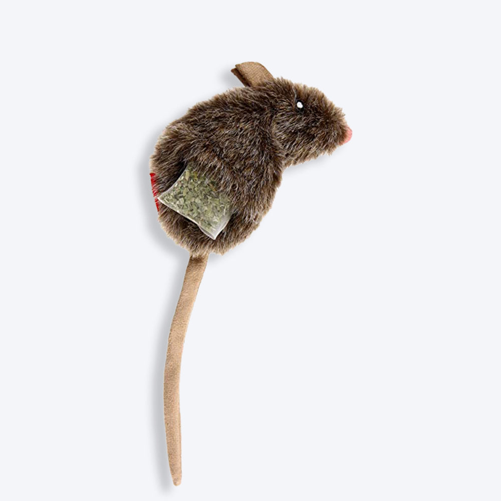 GiGwi-Mouse Refillable Catnip with 3 Catnip Tea Bags in Ziplock Bag 1 - Heads Up For Tails
