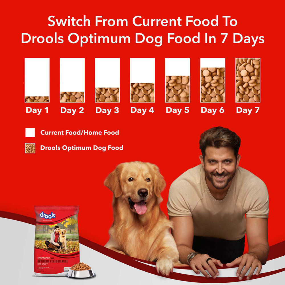 Drools Optimum Performance Adult Dry Dog Food - Heads Up For Tails