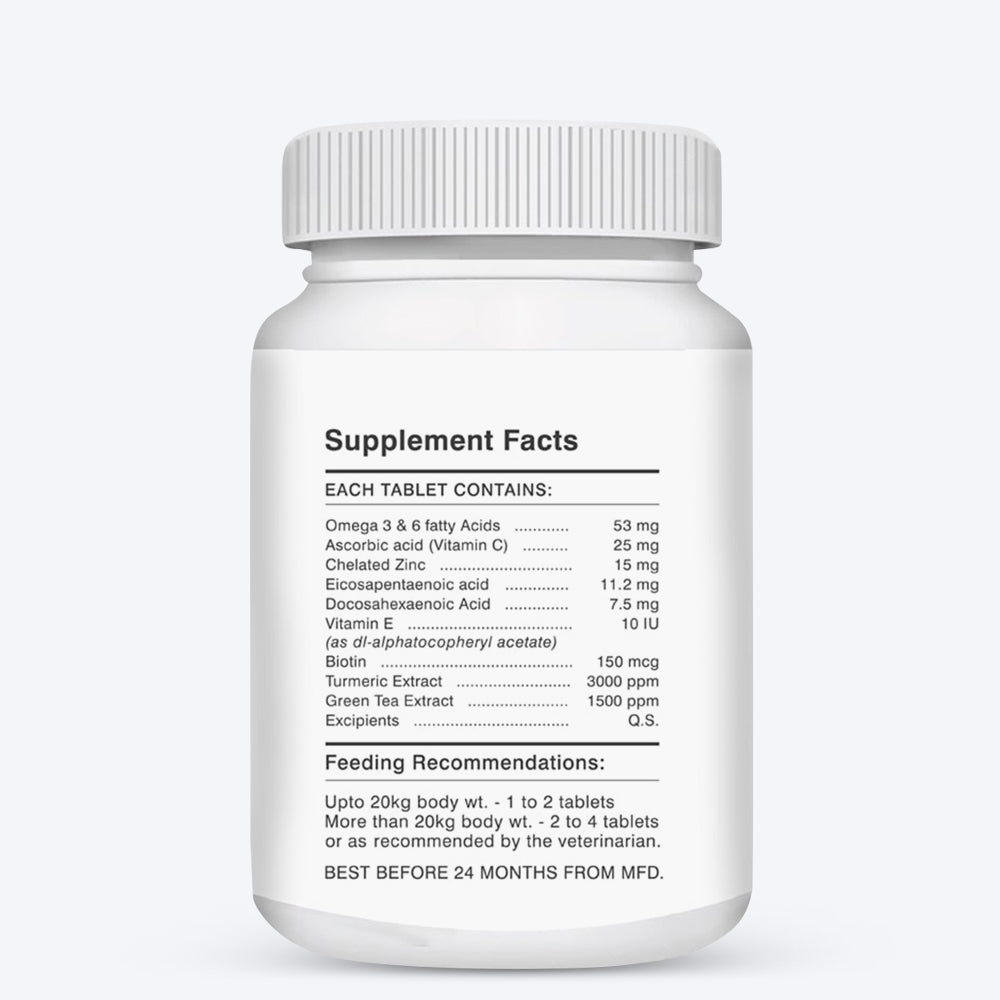 Drools Absolute Skin + Coat Tablets For Dogs - Heads Up For Tails