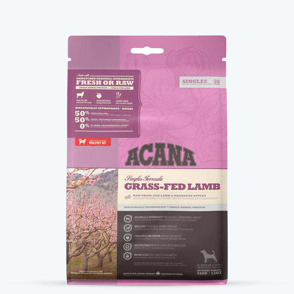 Acana Grass-Fed Lamb Dry Dog Food - All Breeds & Ages - Heads Up For Tails