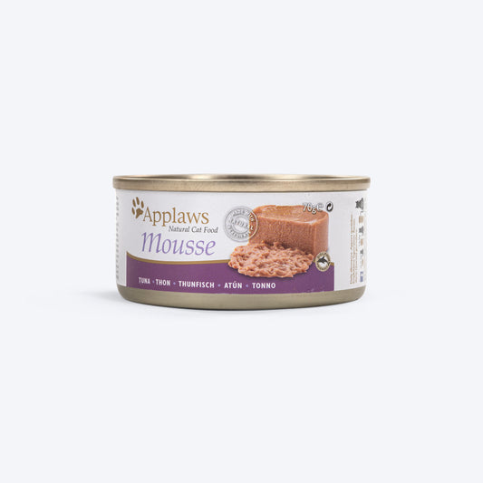 Applaws 44% Tuna Mousse Natural Wet Cat Food - 70 g - Gluten Free - Heads Up For Tails