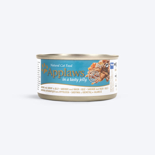 Applaws 56% Sardine with Shrimp with Tasty Jelly Wet Cat Food - 70 g - Heads Up For Tails