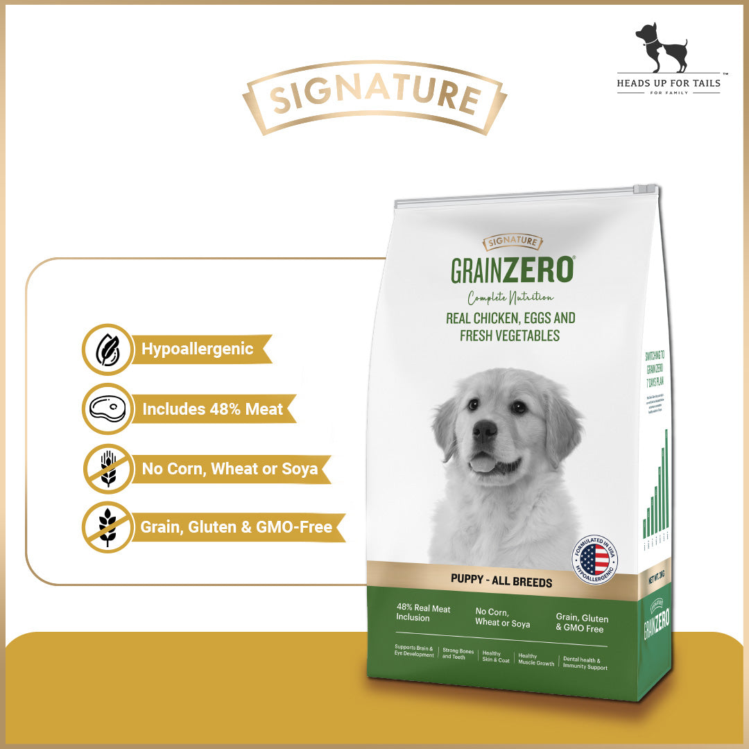 Signature Grain Zero Puppy Dry Food - Heads Up For Tails