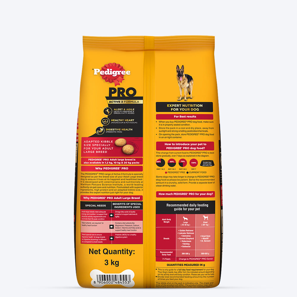 Pedigree Professional Active Adult Dry Dog Food - Heads Up For Tails