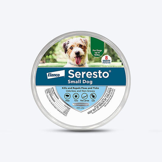 Bayer Seresto Tick Flea Collar For Small Breed Dogs upto 8 kg - Heads Up For Tails